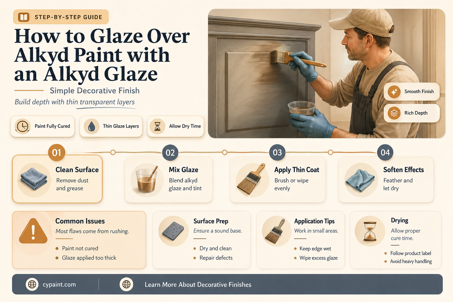 can you go over alkyd paint with alkyd glaze