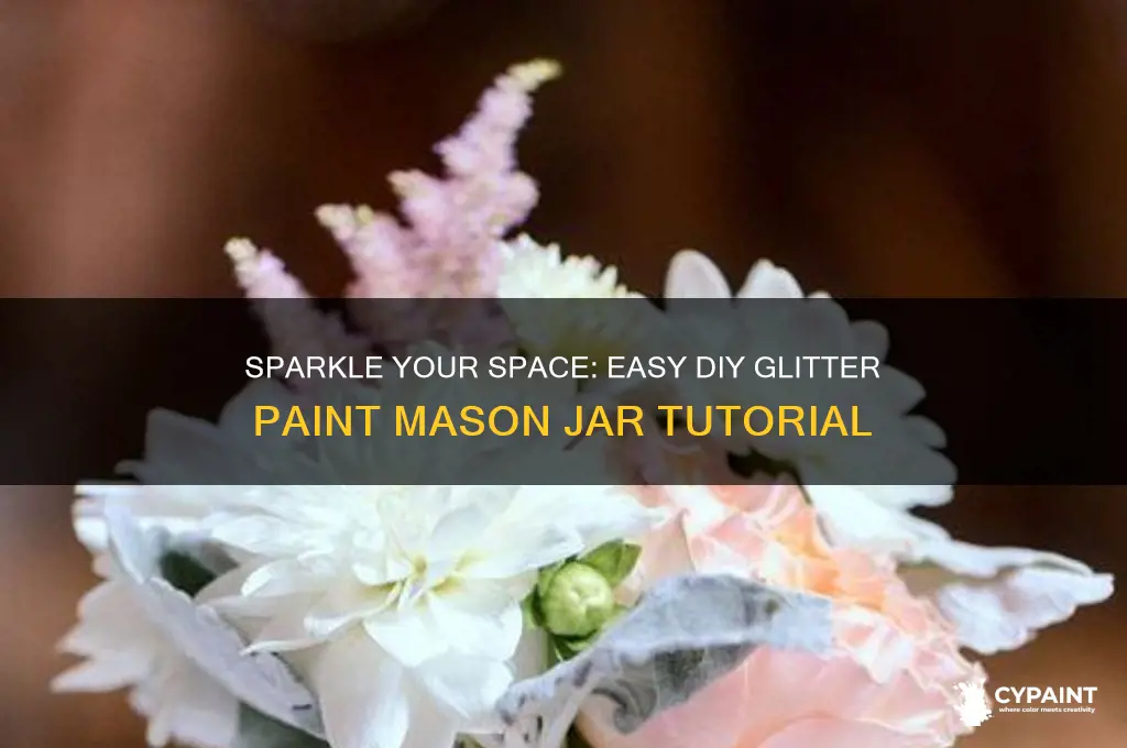 how to glitter paint a mason jar