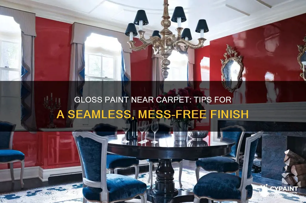 how to gloss paint next to carpet