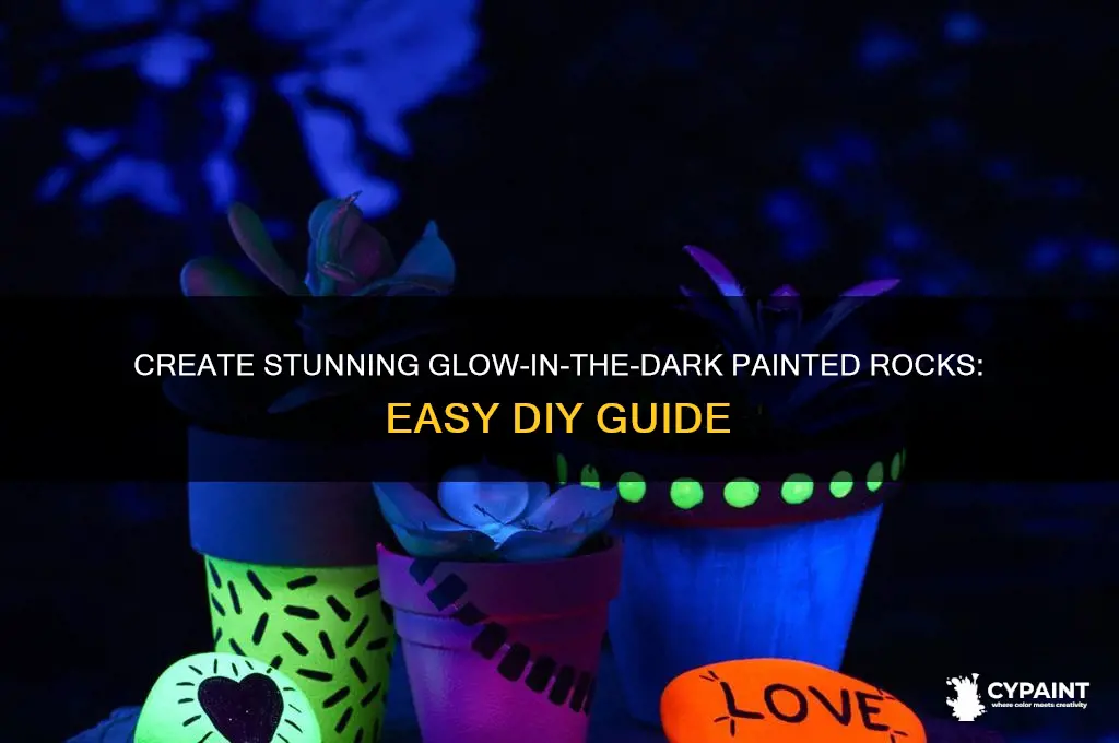 how to glow in dark paint rock