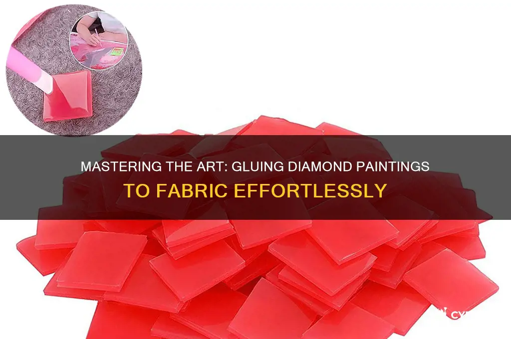 how to glue diamond painting to fabric