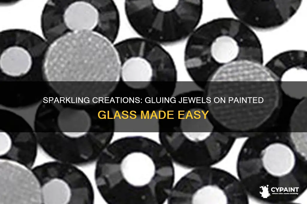 how to glue jewels on painted glass
