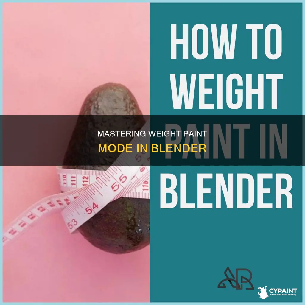 how to go into weight paint mode in blender