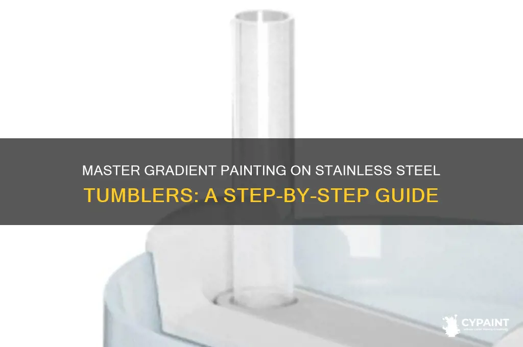 how to gradient paint a stainless steel tumbler