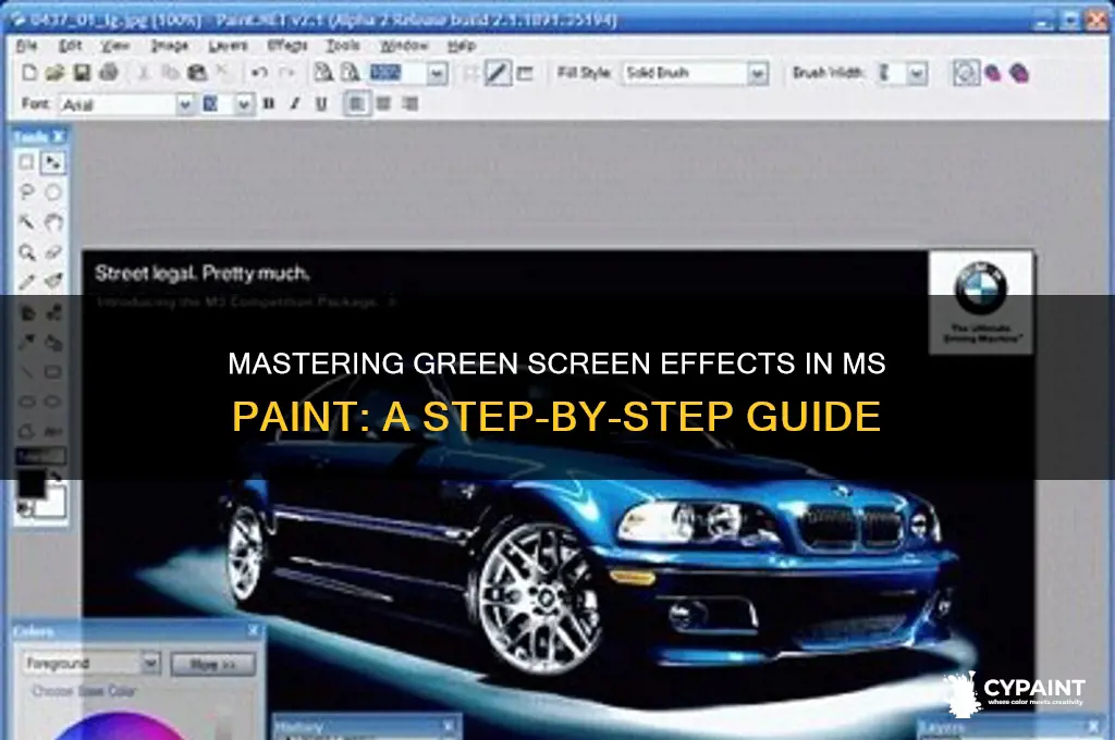 how to green screen in ms paint