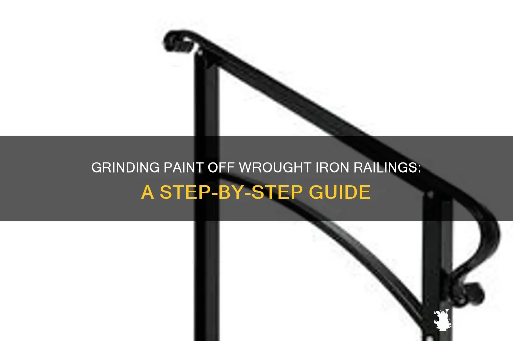 how to grind off paint wrought iron front steps railing