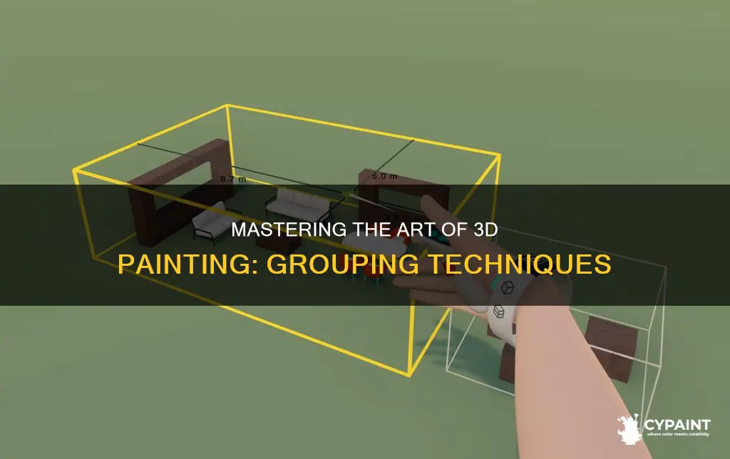 how to group onto a side of 3d paint