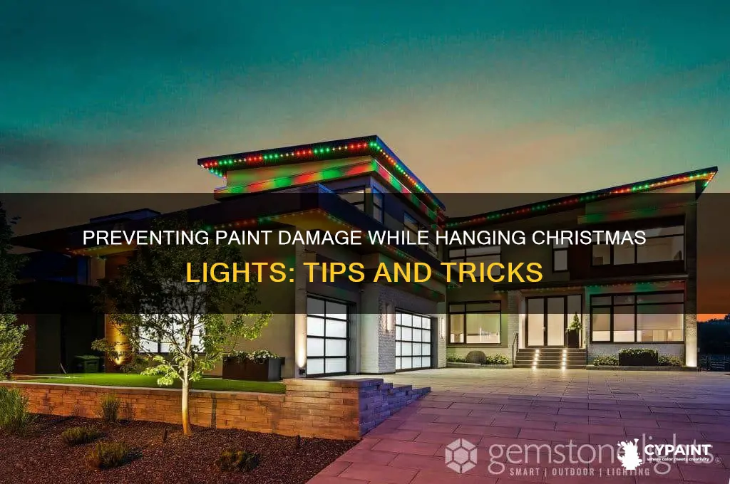 how to hand christmas lights paint damage