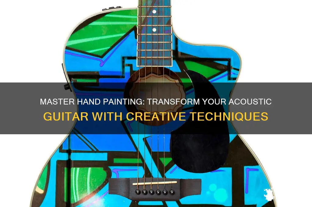 how to hand paint a acoustic guitar