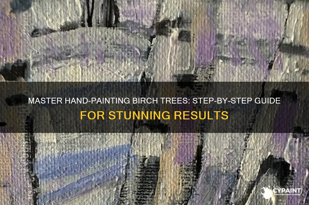 how to hand paint a birch tree