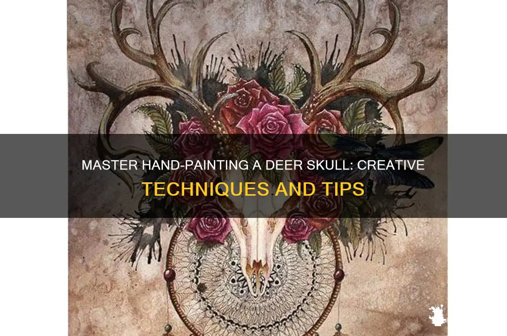 how to hand paint a deer skull