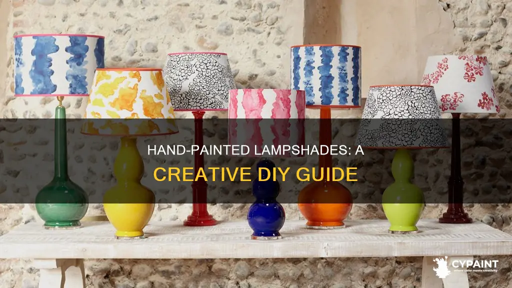 how to hand paint a design on lamp shades