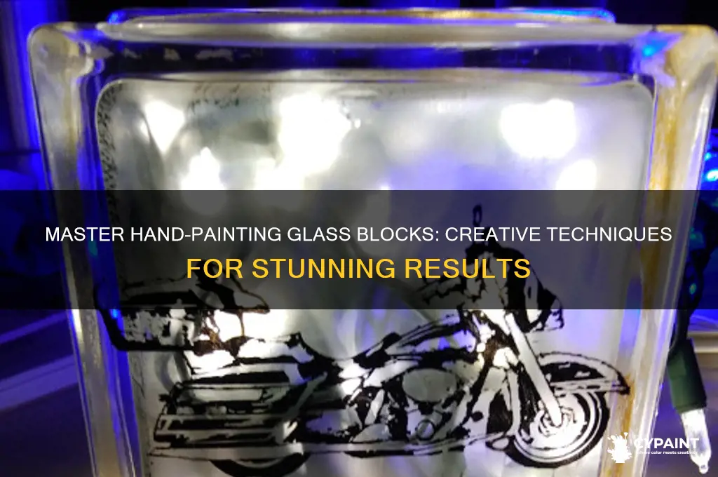 how to hand paint a glass block
