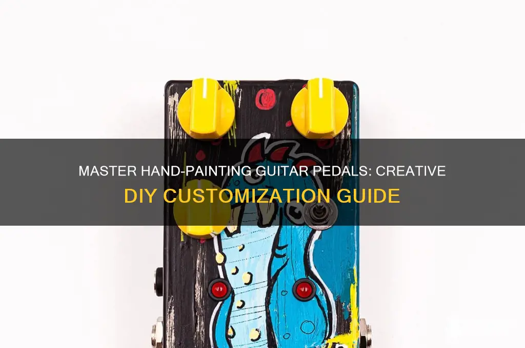 how to hand paint a guitar pedal