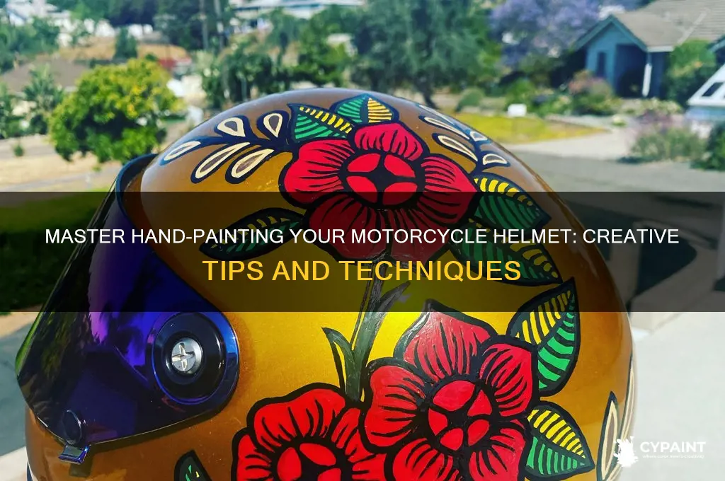 how to hand paint a motorcycle helmet
