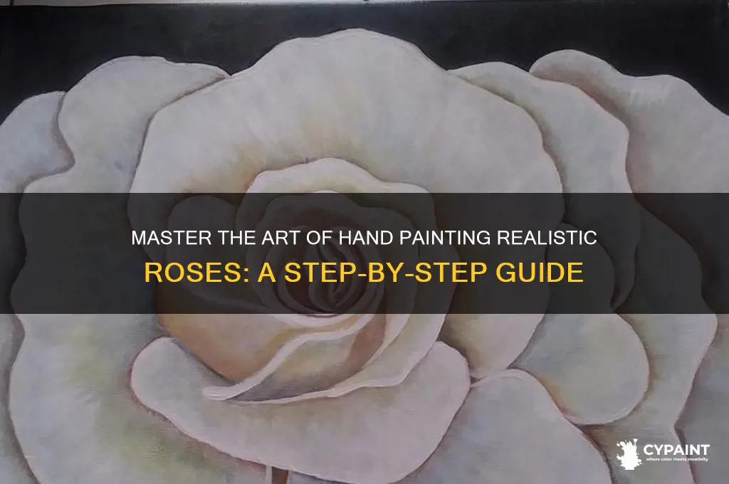 how to hand paint a real rose