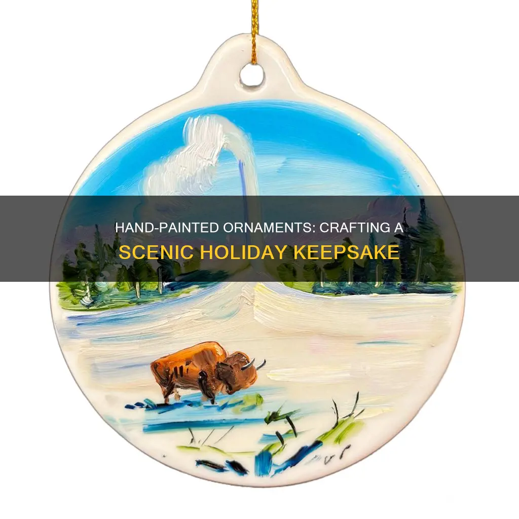 how to hand paint a scene on an ornament