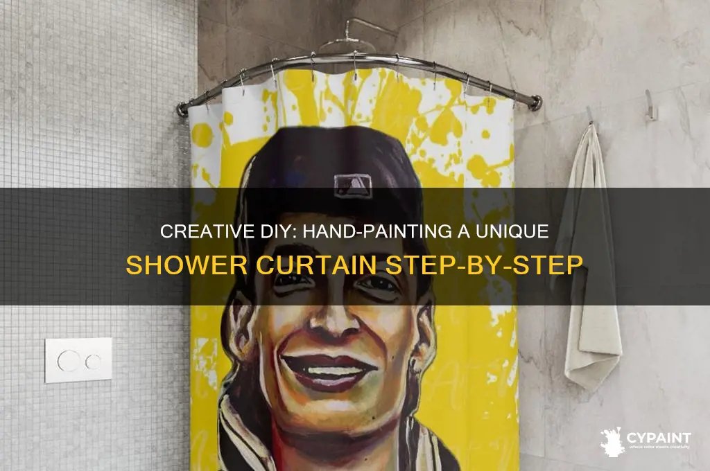 how to hand paint a shower curtain