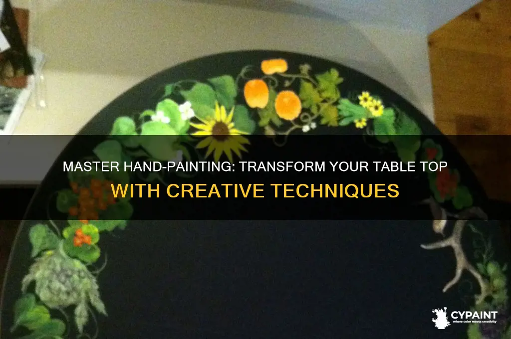 how to hand paint a table top