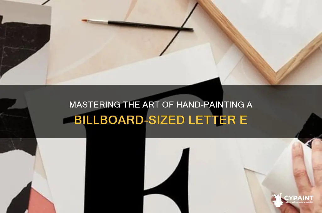 how to hand paint billboard-size letter e