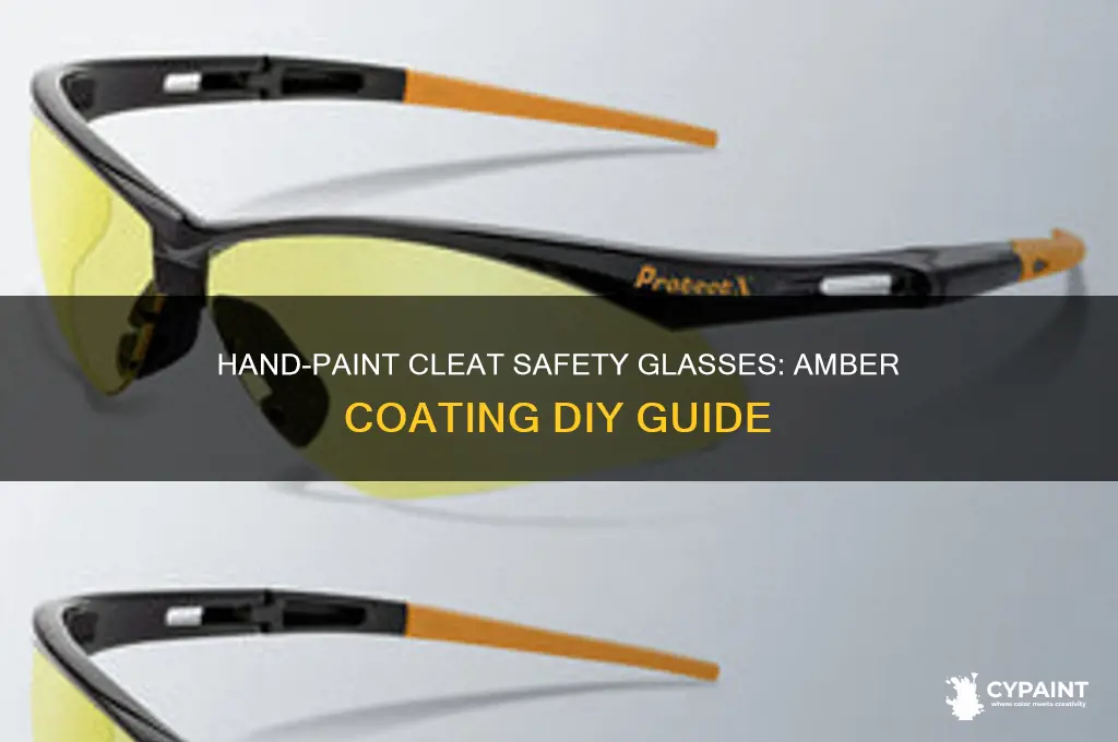how to hand paint cleat safety glasses woth amber coating