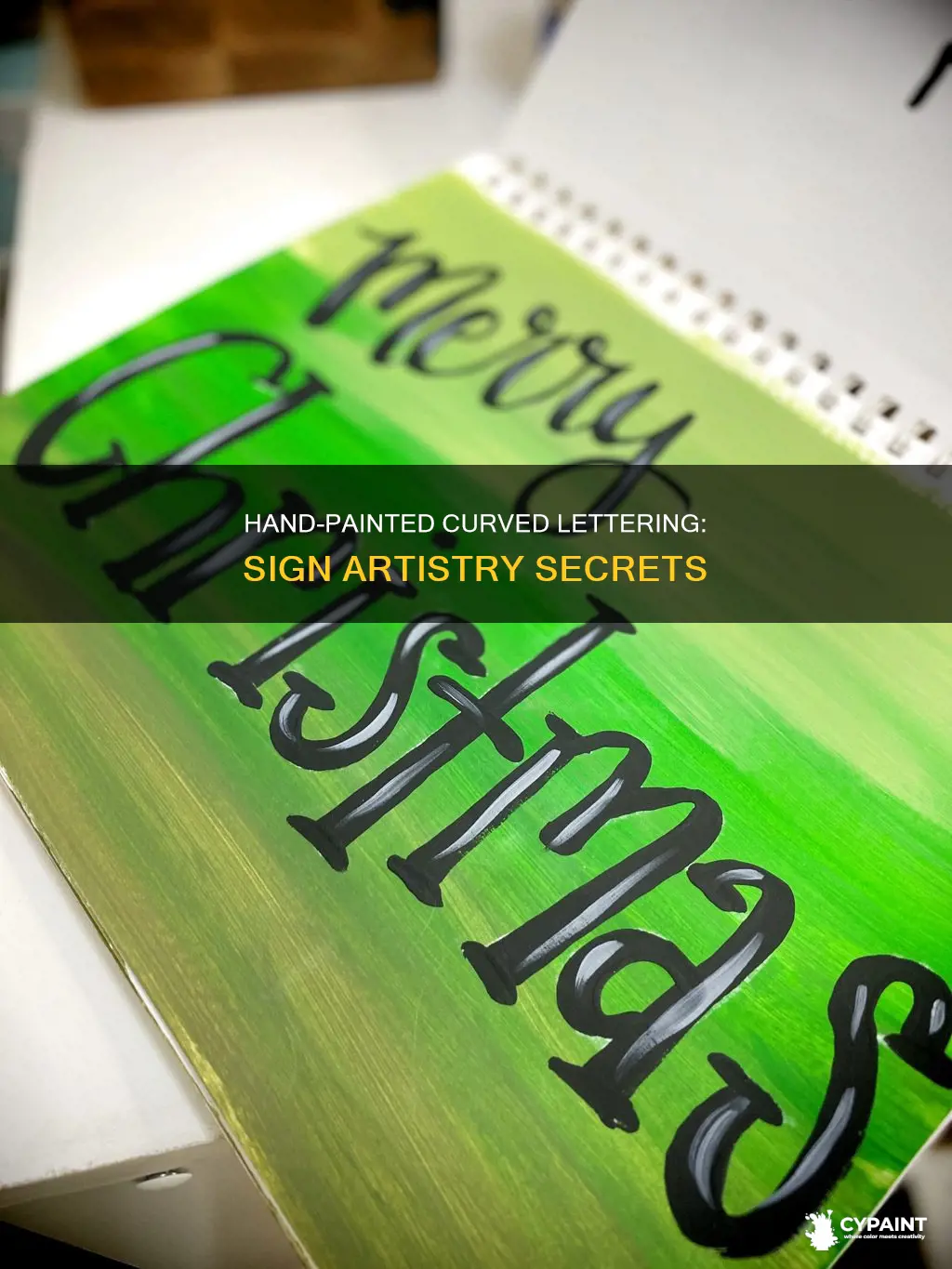 how to hand paint curve letters on a sign
