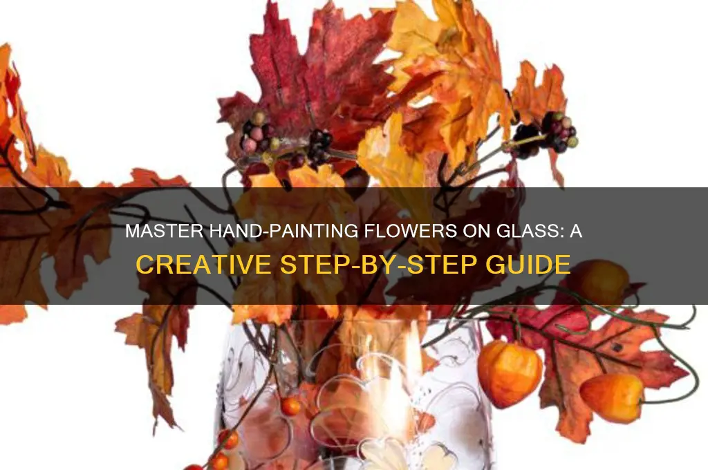 how to hand paint flowers on glass