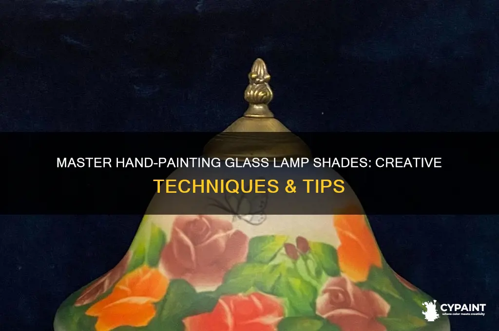 how to hand paint glass lamp shades