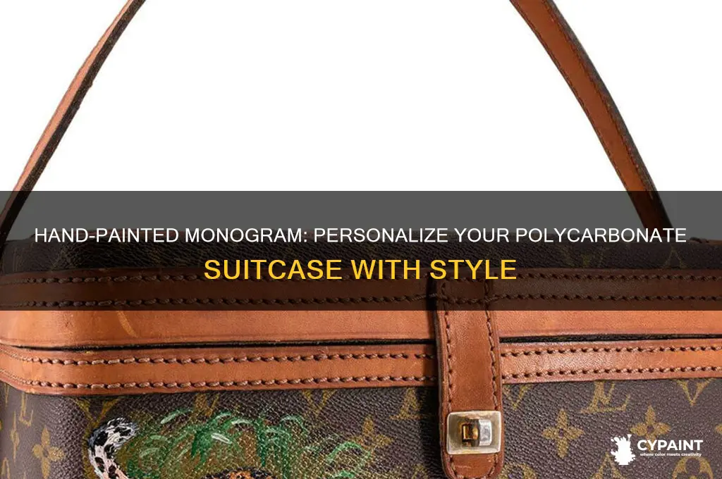 how to hand paint monogram to polycarbonate suitcase
