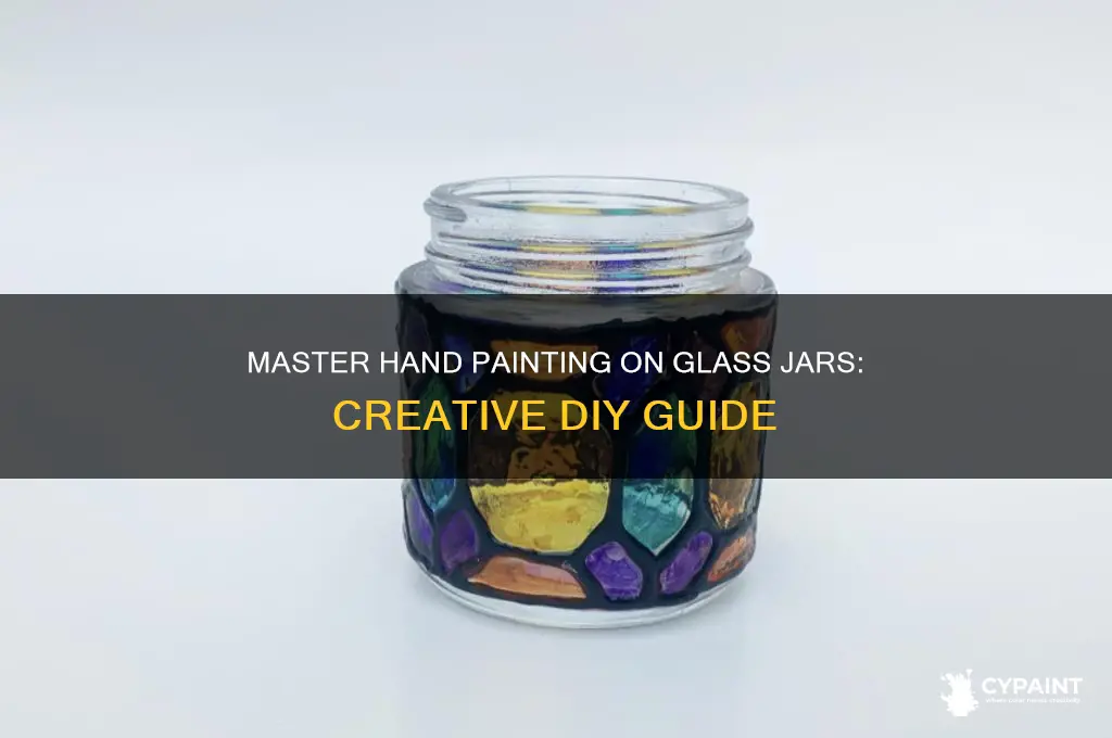 how to hand paint on a glass jar