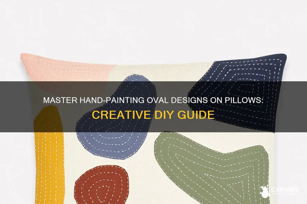 how to hand paint oval designs on pillows