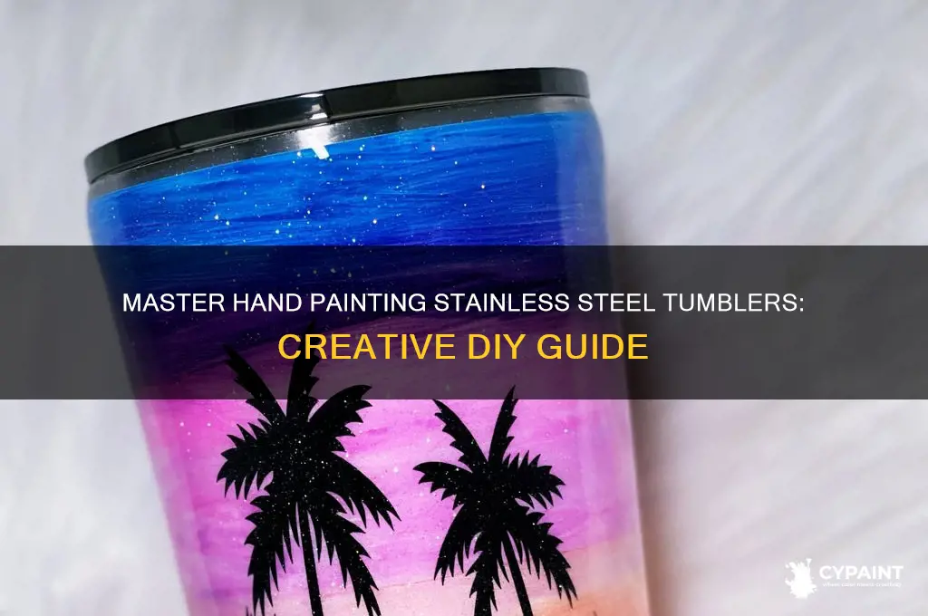 how to hand paint stainless steel tumblers