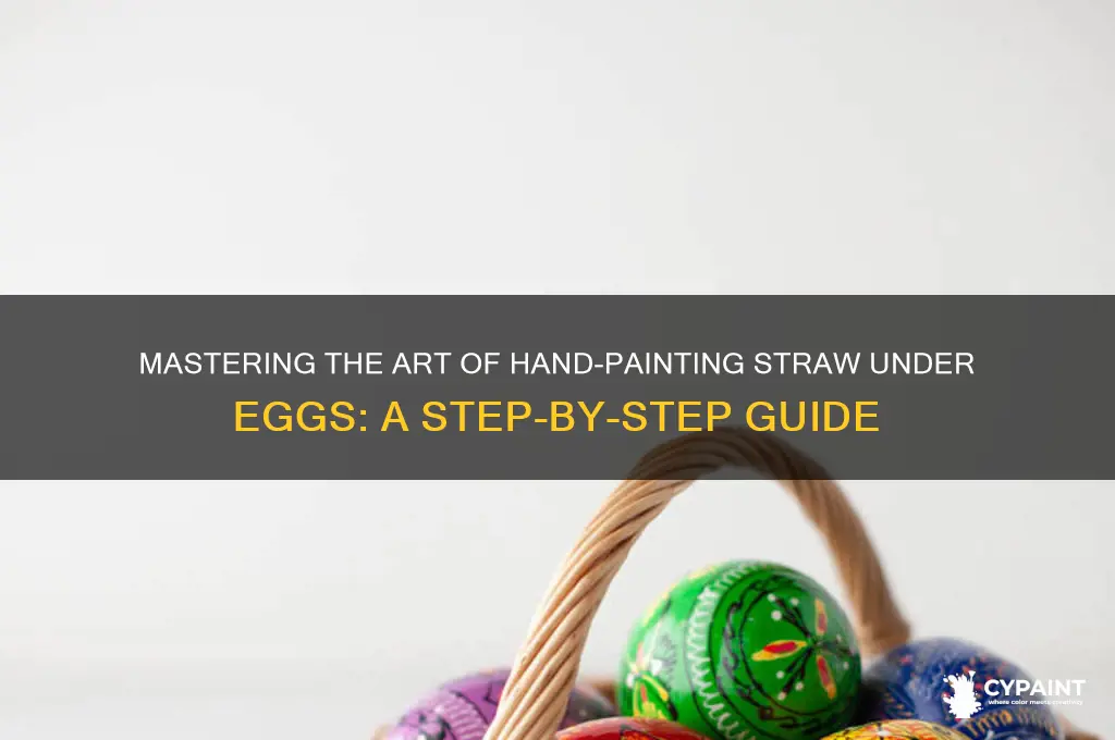 how to hand paint straw under eggs