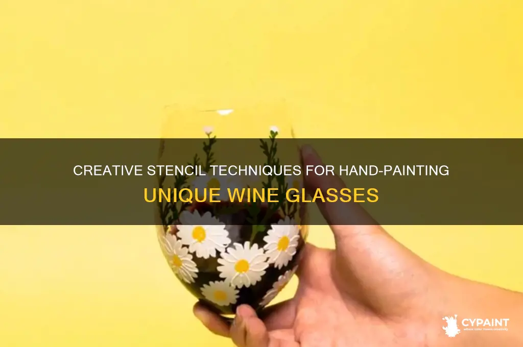 how to hand paint wine glasses with stencils