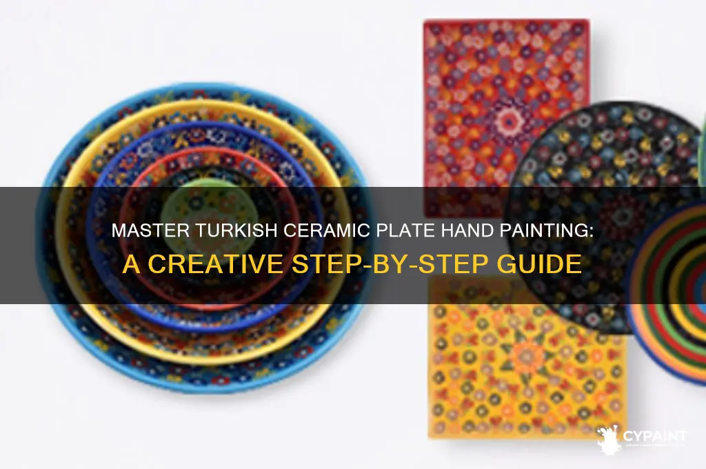 how to hand painting ceramic plates turkish
