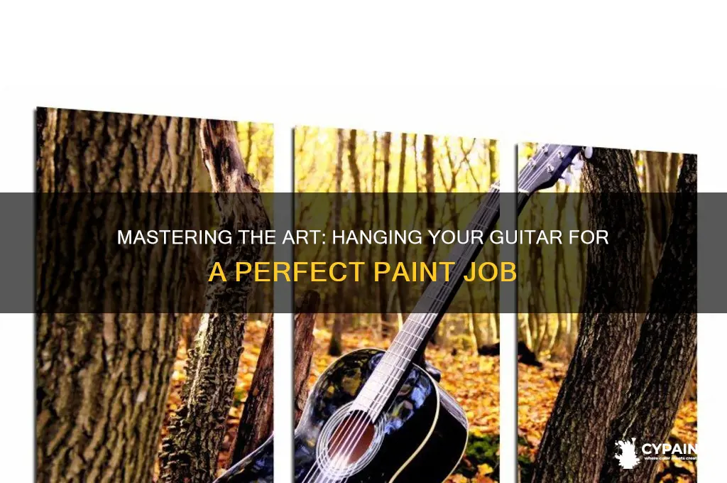 how to hang a guitar for painting