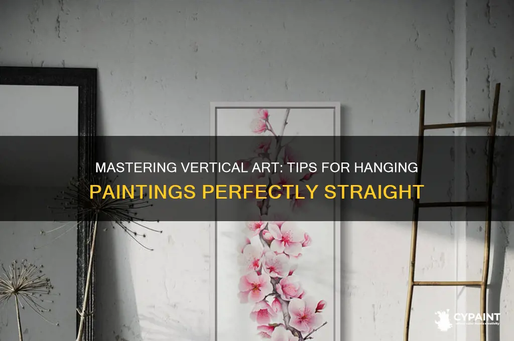 how to hang a more vertical painting