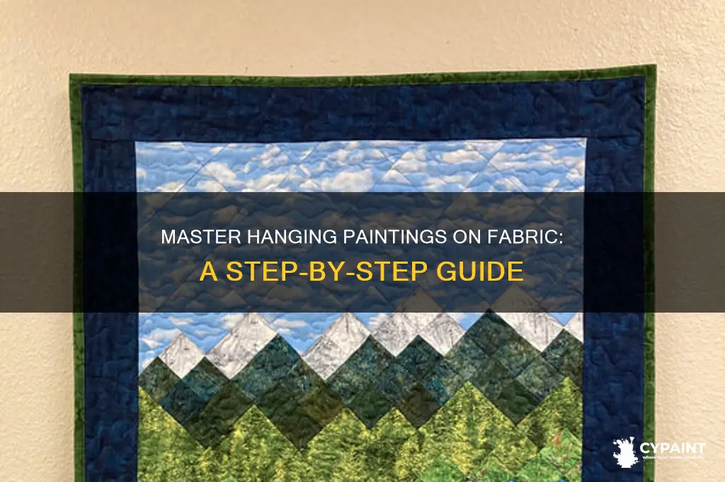 how to hang a painting fon fabric
