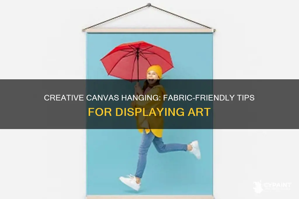 how to hang a painting from fabric