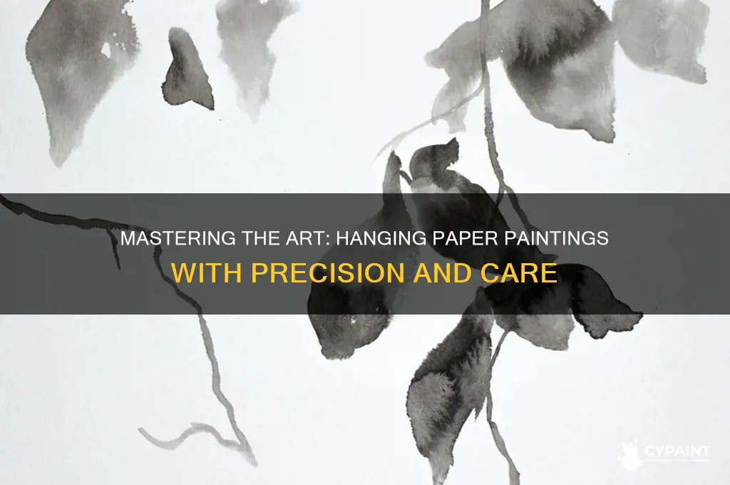 how to hang a painting on paper