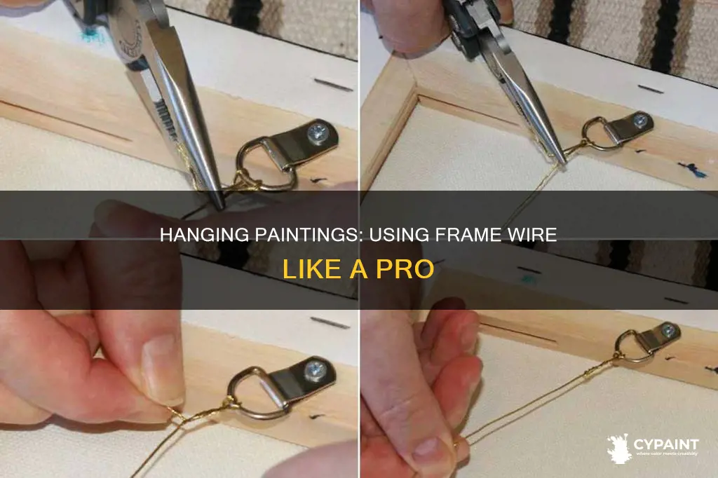 how to hang a painting with frame hanging wire