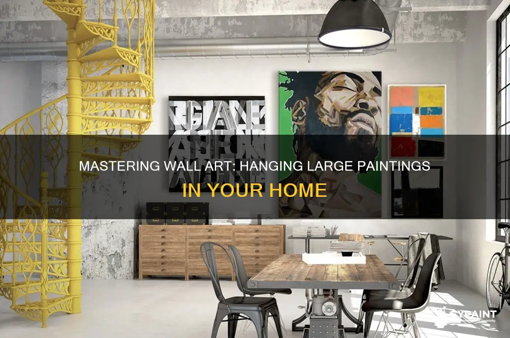 how to hang large paintings in the home