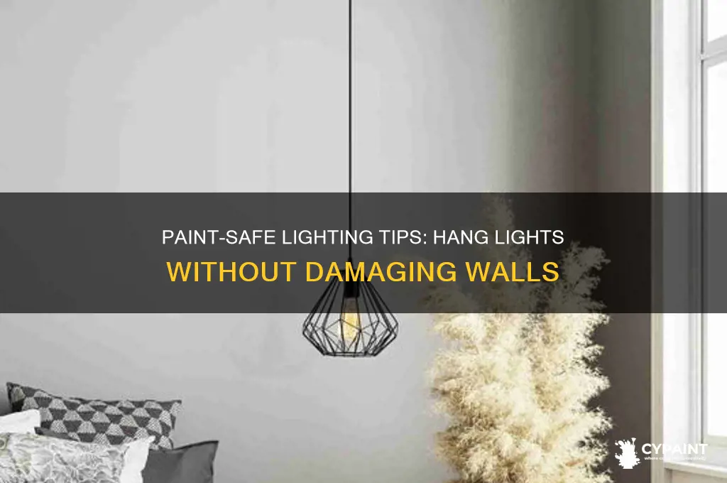 how to hang lights without damaging paint