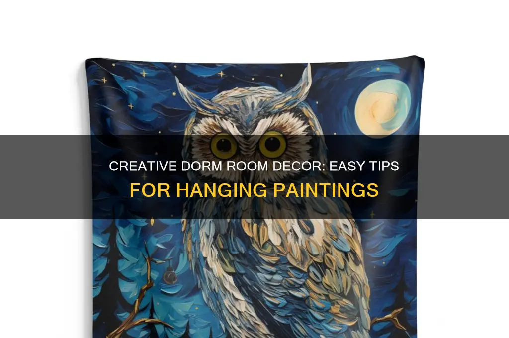 how to hang paintings in dorm room