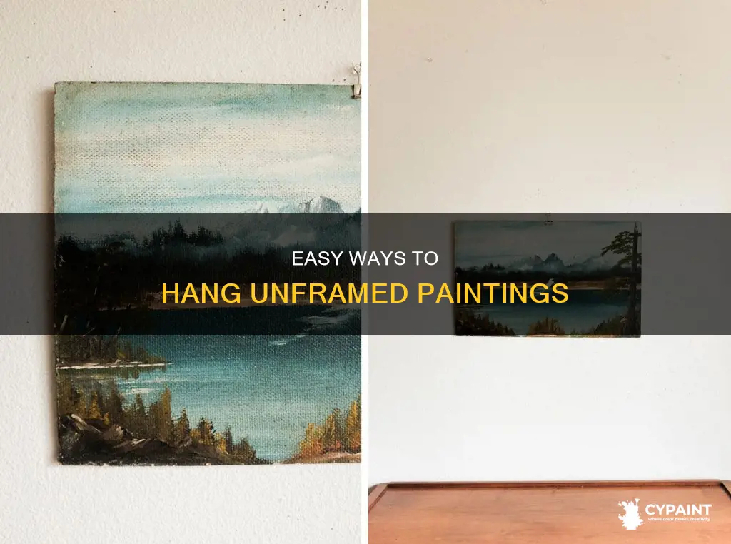 how to hang up a painting without a frame