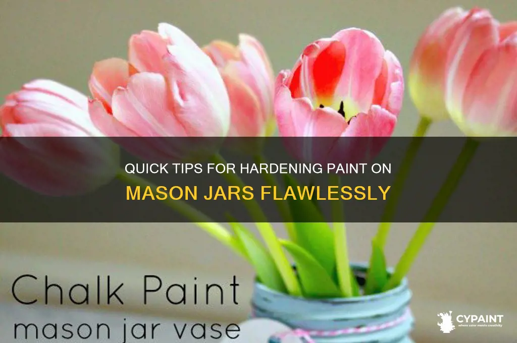 how to harden paint on a mason jar
