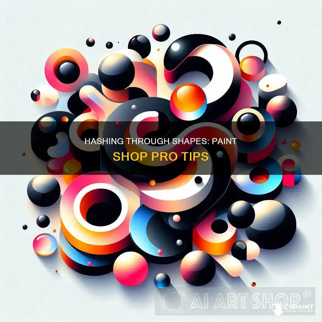how to hash through shapes in paint shop pro