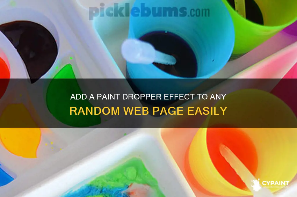 how to have a paint dropper on a random page