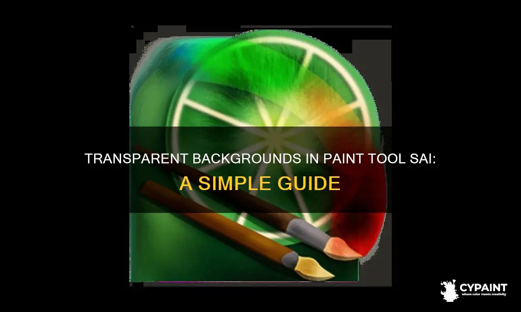 how to have a transparant background paint tool sai