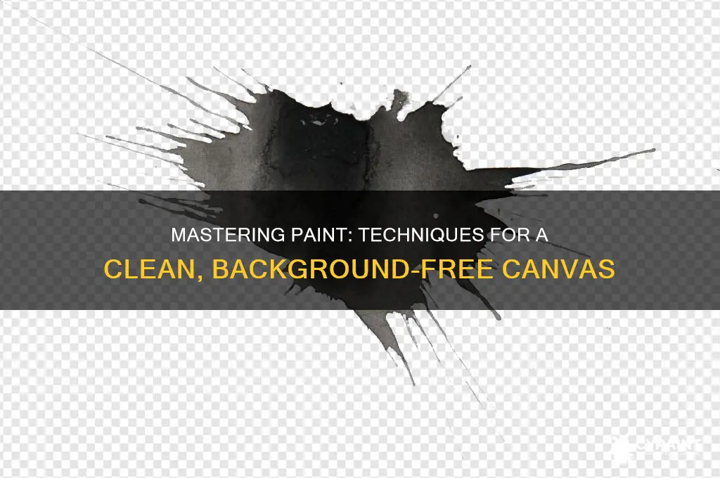how to have no background in paint